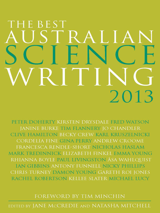 Title details for The Best Australian Science Writing 2013 by Jane McCredie - Available